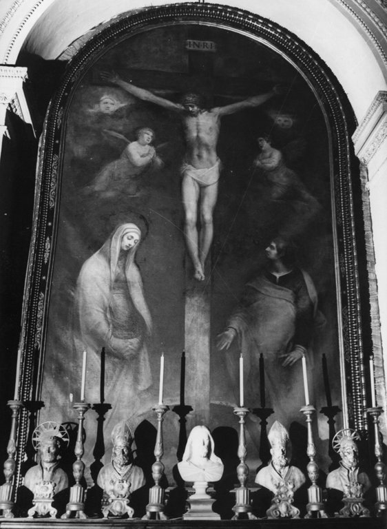 Crocifissione con la Madonna e San Giovanni Evangelista (dipinto) di De Vecchi G